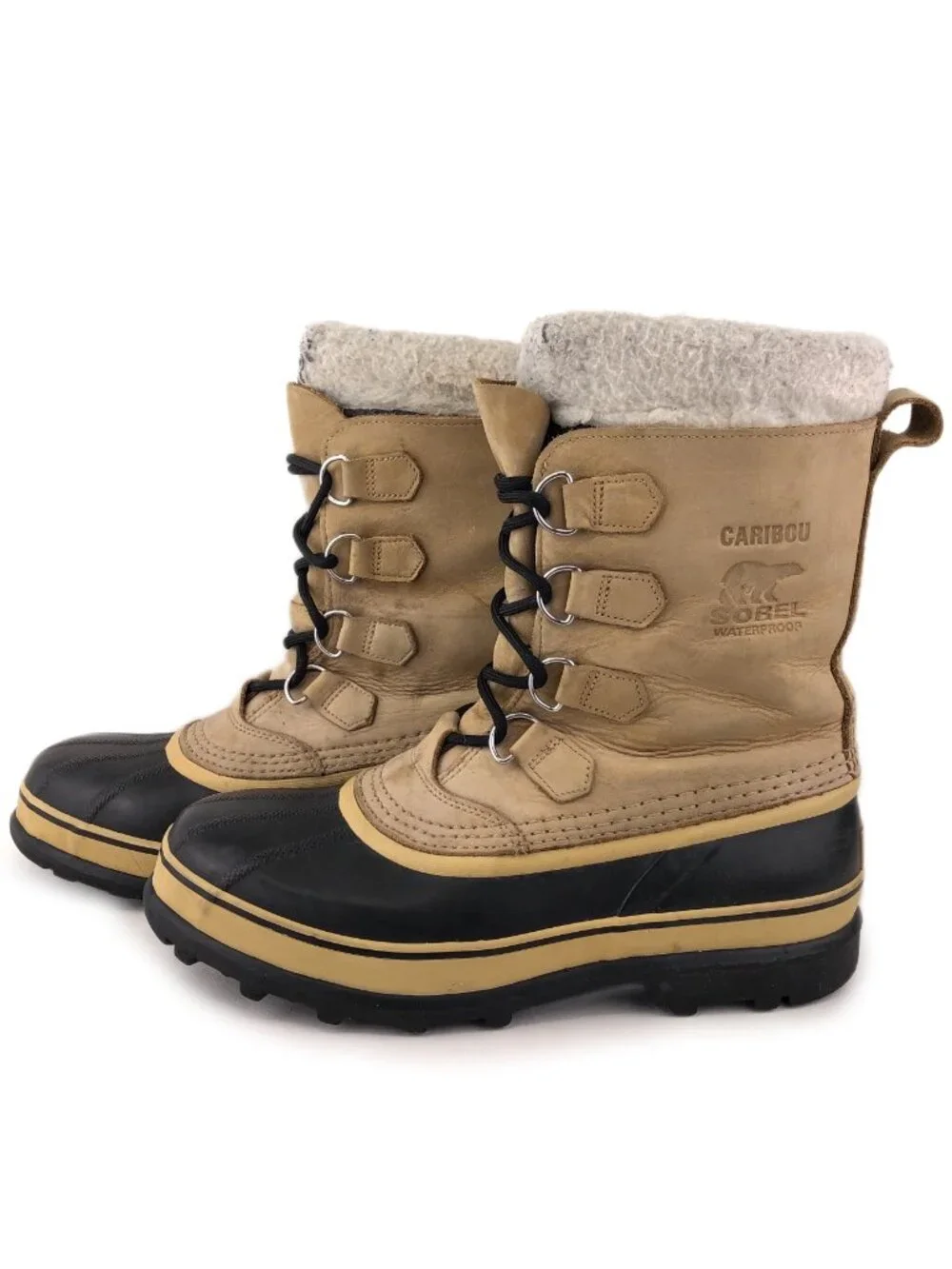 Sorel Caribou Tan Leather Waterproof Winter Boots 9